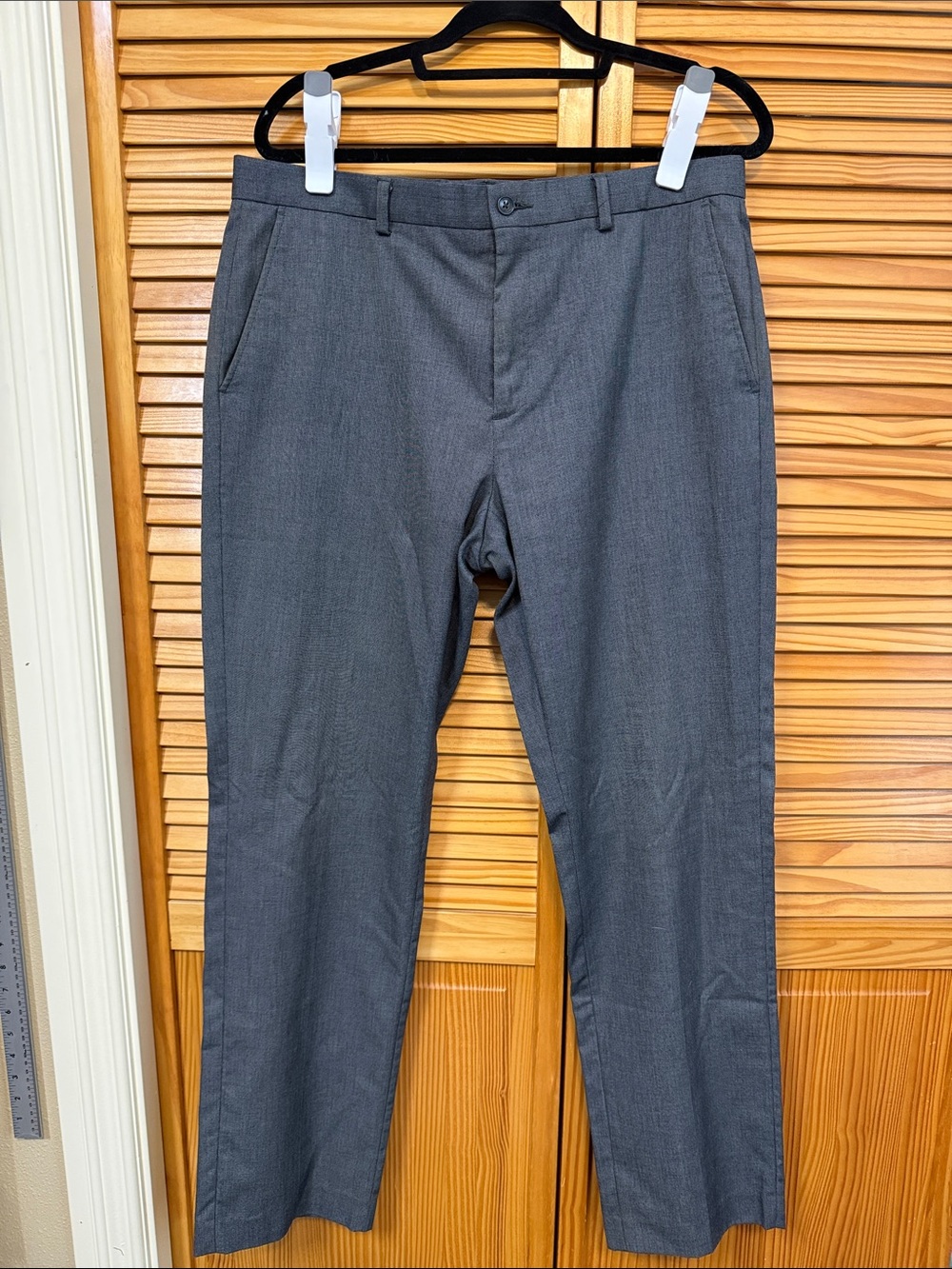 Calvin Klein Men's Gray Dress Pants - Slim Tapered